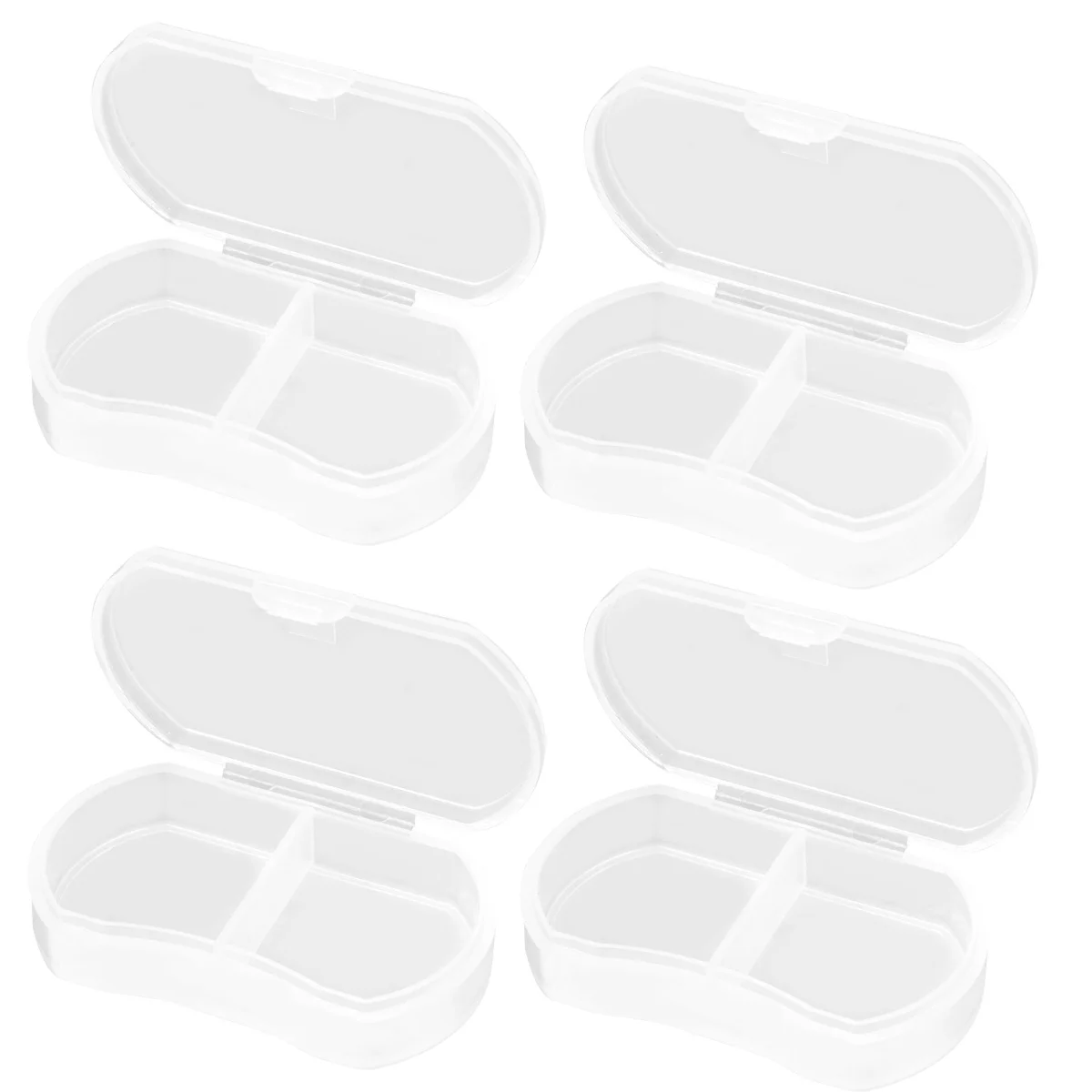 

4 Pcs Case Organizer Small Holder Portable Medicine Holder (White) purse case medicine organizer travel case