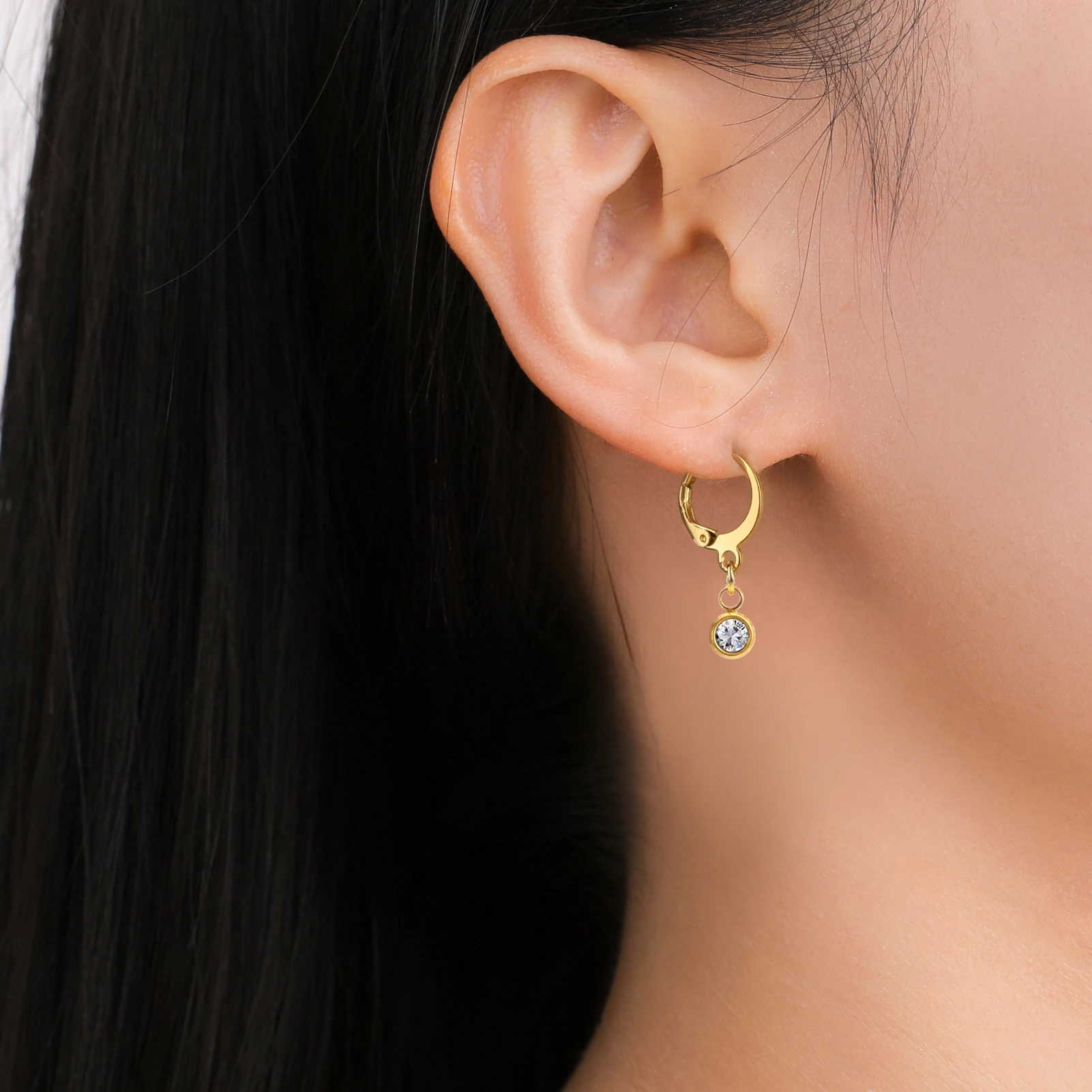 Lucktune Gold Color Chain Long Tassel Drop Ear Line Stainless Steel Zircon Earrings for Women Jewelry Wedding Gifts 2025 New In