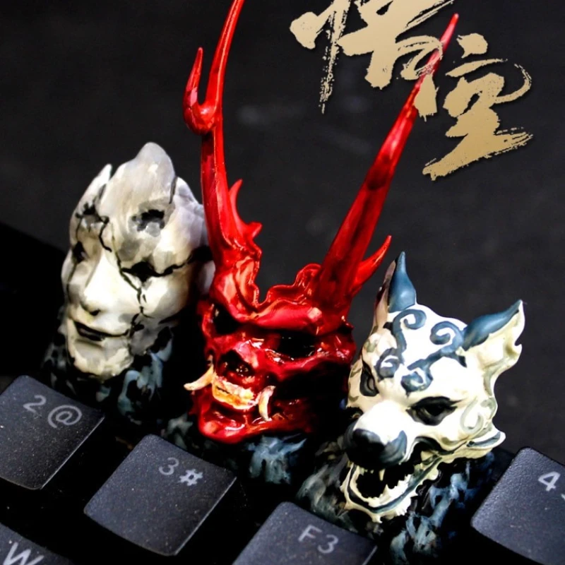 Black Myth: Wukong Series Game Peripherals Keycap 3D Resin Customized Creative Handmade Keyboard Key Cap Gift for E-sports Gamer