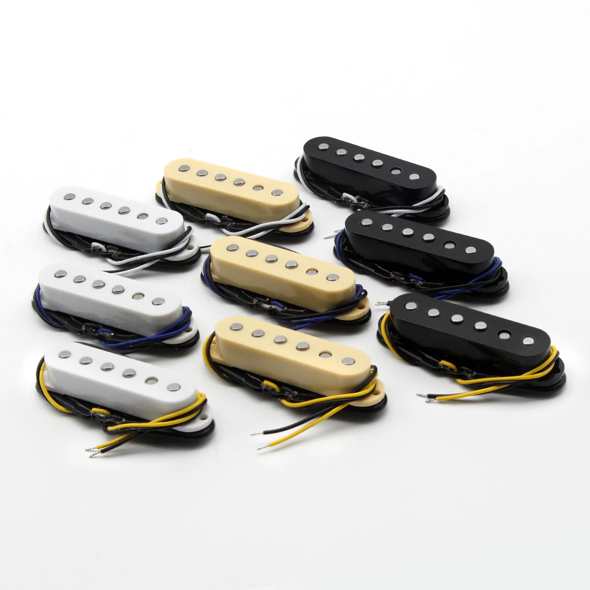 

3pcs/Set Staggered-Pole Vintage Alnico 5 Single Coil Pickups For Electric Guitar Parts