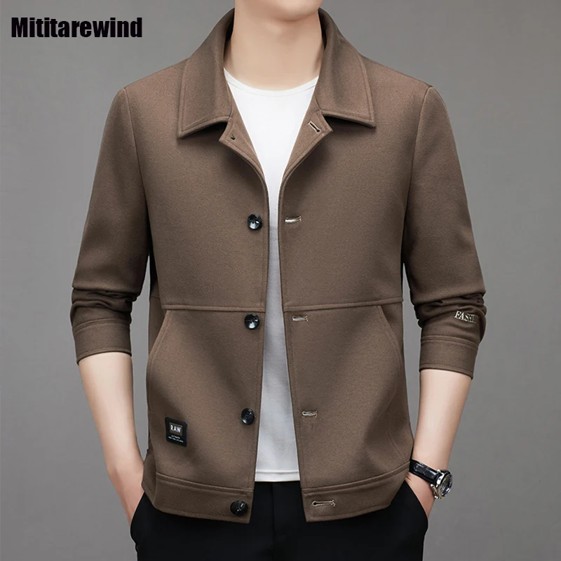 Spring Autumn Cargo Jackets for Men Brand Jacket Luxury Causal Zipper Coat Middle-Aged Mens Clothing Fashion New in Outerwear