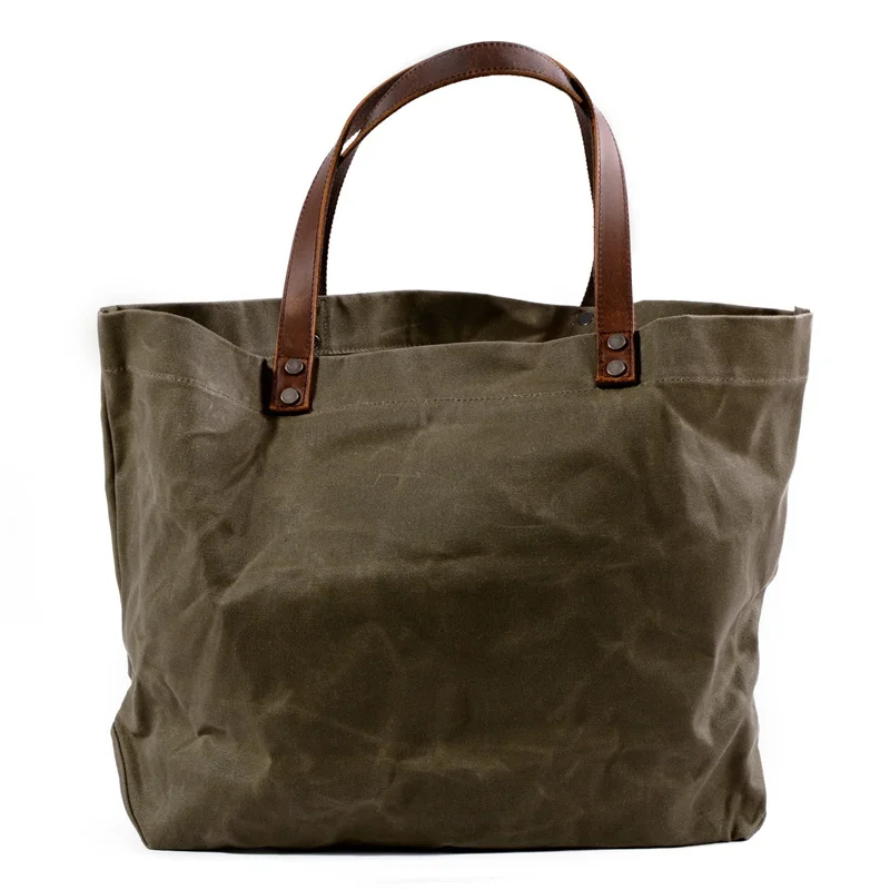 bolso-de-mano-nesitu-de-calidad-grande-estilo-vintage-a4-verde-gris-negro-caqui-lona-encerada-cuero-genuino-bolso-de-hombro-para-mujer-m6119