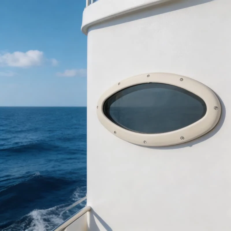 Fixed Oval Boat Porthole Tinted Acrylic Glass Yacht RV Marine Decorative Replacement Waterproof View Window Portlight