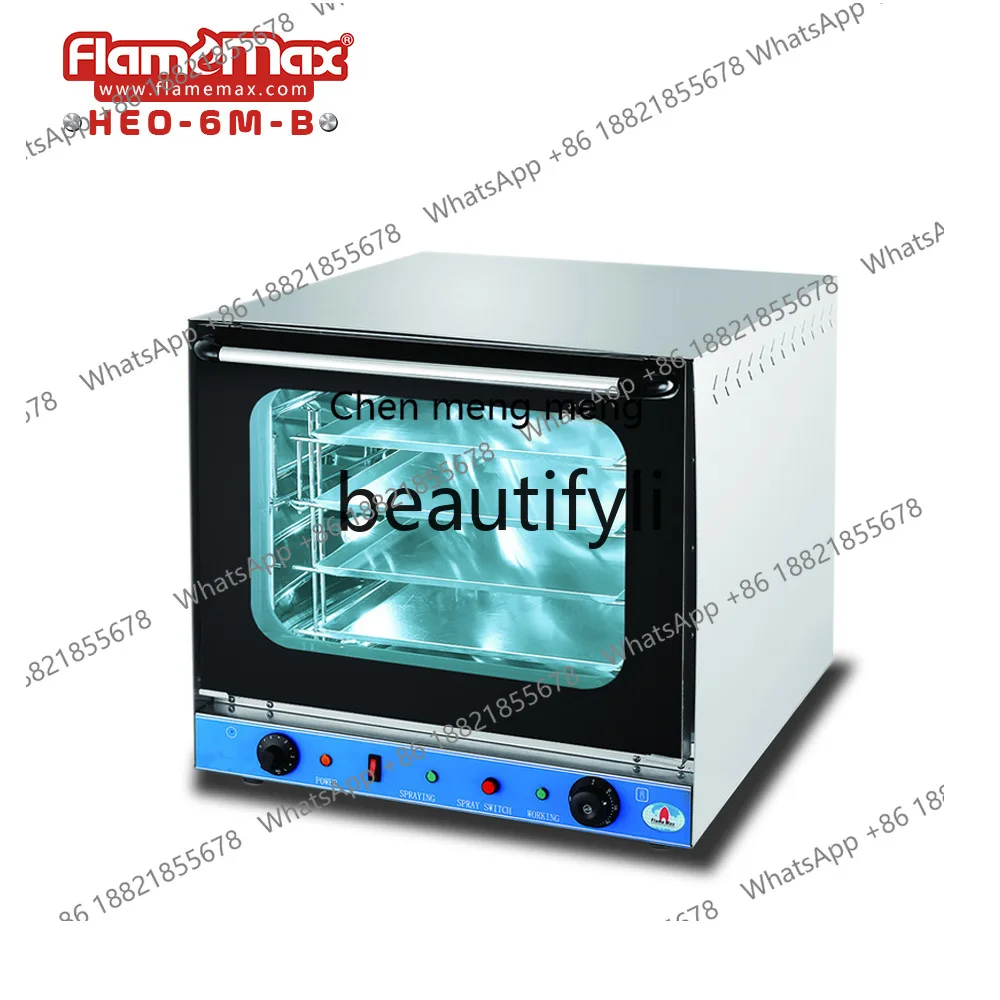 Horno comercial de circulación de aire caliente Z189 para pan y tartas de huevos, horno para hornear de tres capas con control de temperatura y temporizador