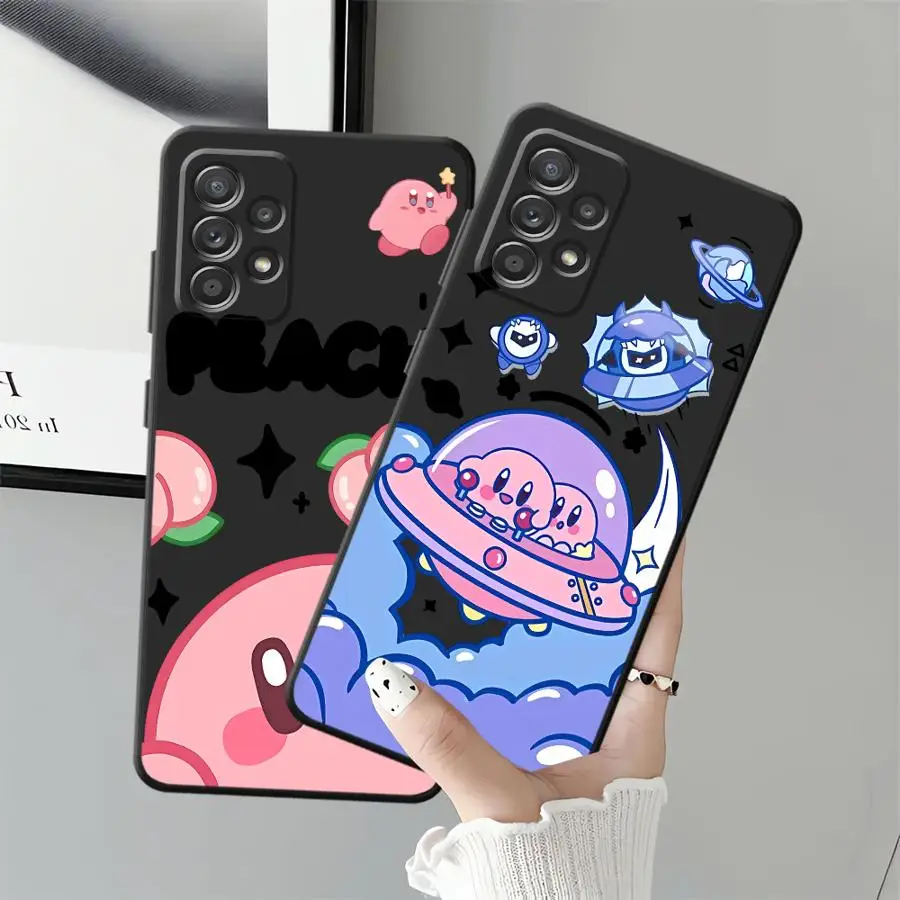 Preto macio caso capa de telefone para samsung galaxy a41 a36 a26 a72 a25 a71 a24 a55 a51 a73 a23 a53 a35 a22 a52 a32 estrelas dos desenhos animados