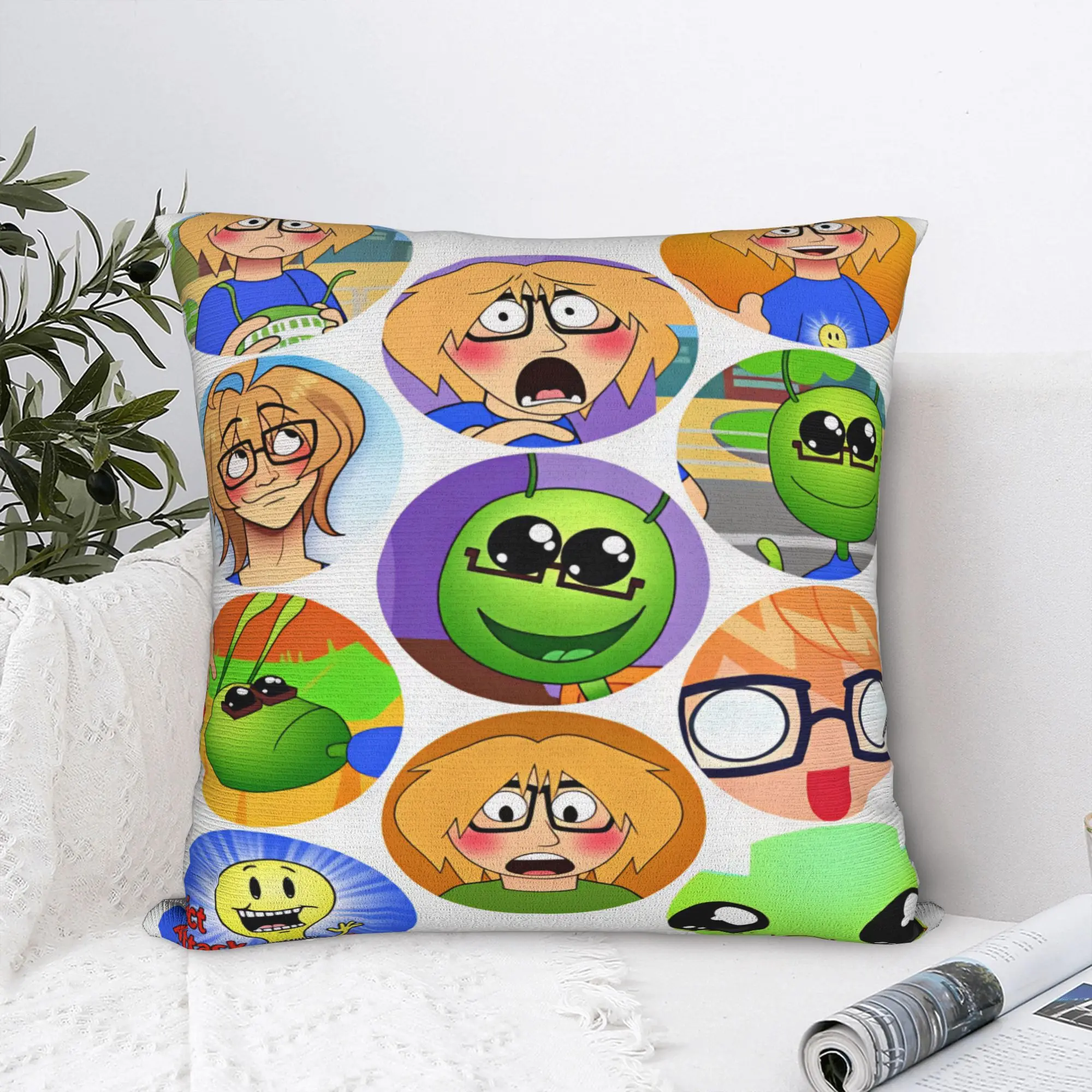 Fact Attack Adventures Pillowcases  Retro Trendy Pillow Case For Sofa Couch Bed Living Room Custom Pillow Cover