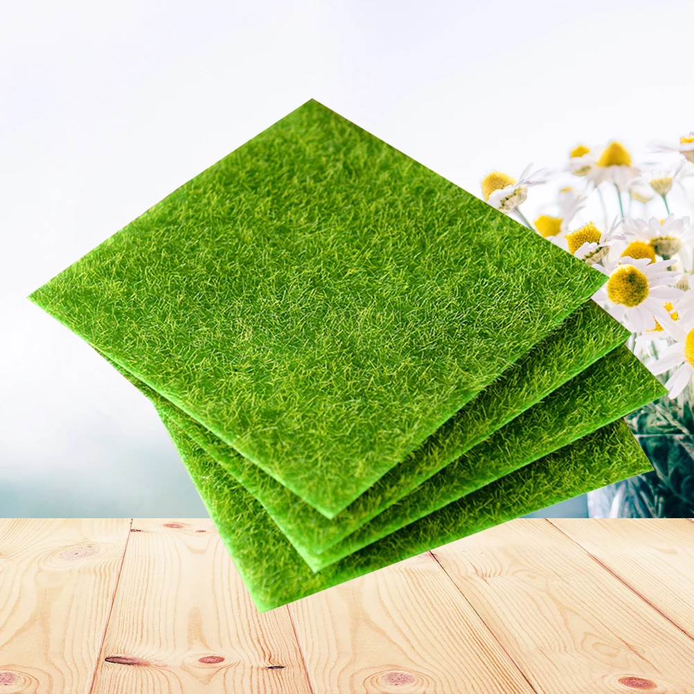 

2pcs Simulated Moss Decoration Fairy Grass Lifelike Artificial Grass For Micro Landscape Diy Gardening Miniature Ornament Pvc