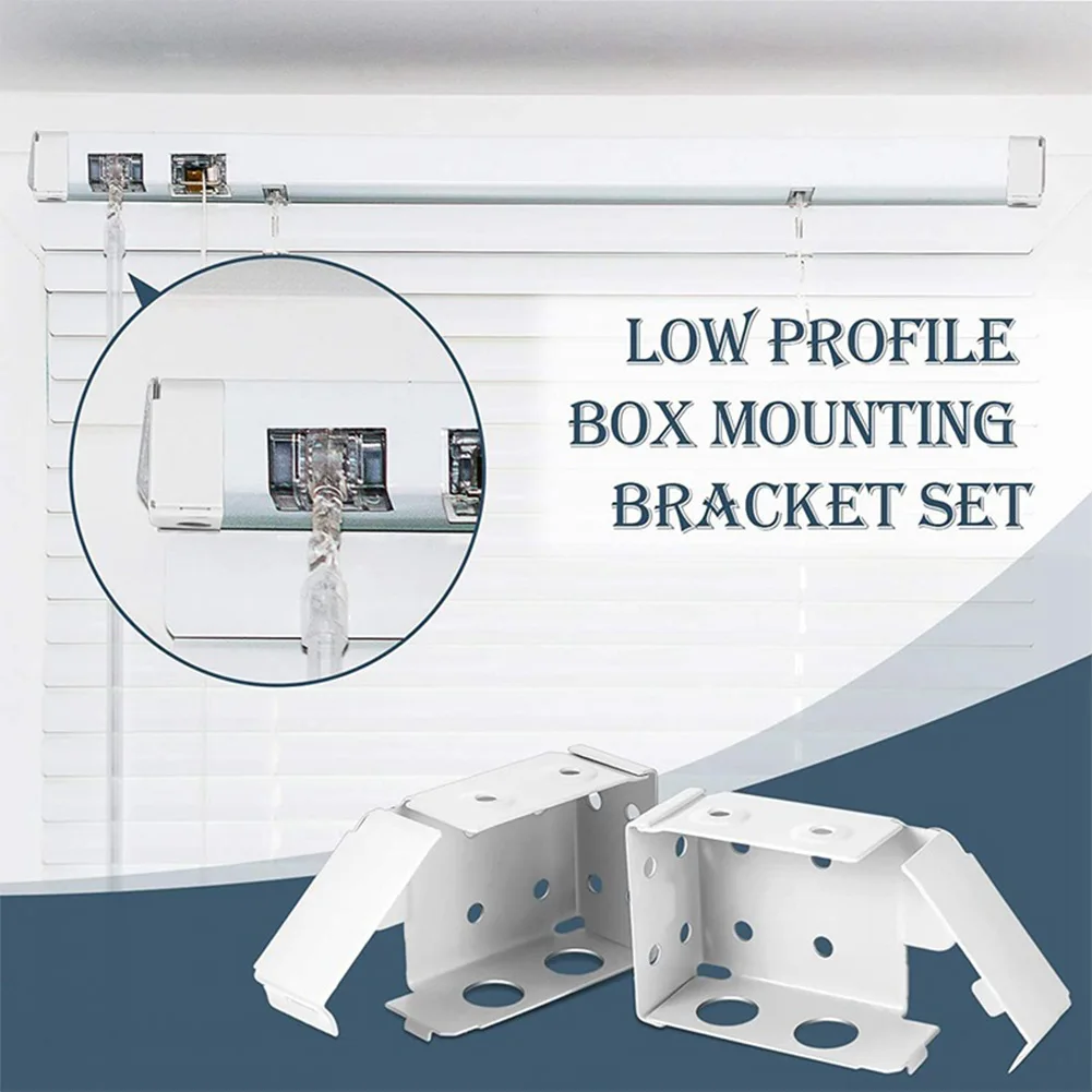 4 Pack Venetian Blind Brackets Compact Top Fixing Mounts Window Installation Profile Box Mounting Bracket Replacement