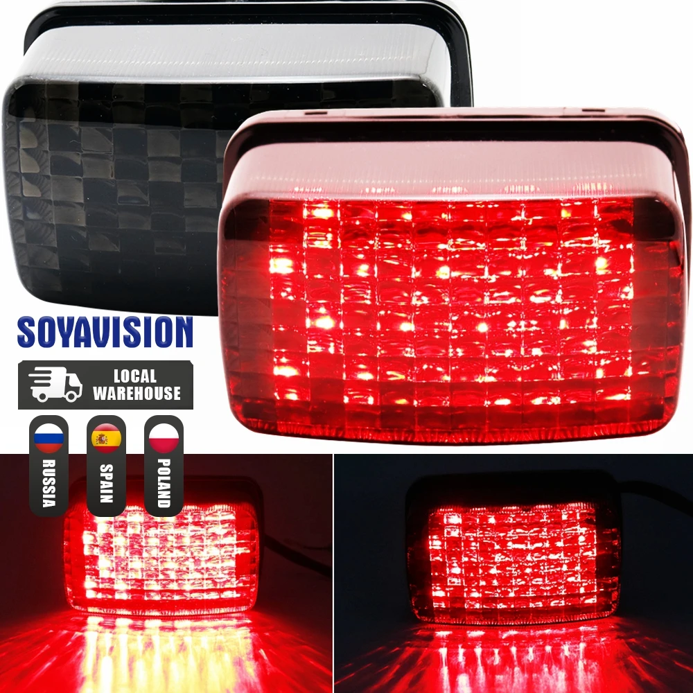 

ATV Red LED Taillights Brake Stop Light For Yamaha Viking Bruin Wolverine 660 450 350 400 LED Rear Lamp Tail Brake Light