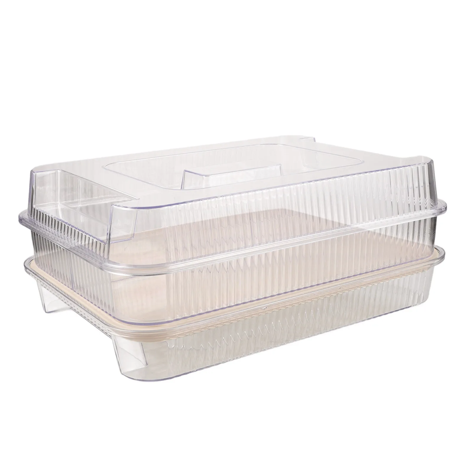 

Ice Grid Fresh Box Appetizer Tray Secure Lid Multi Compartment Plastic Outdoor Picnic Camping Party Fruit Serving Cold