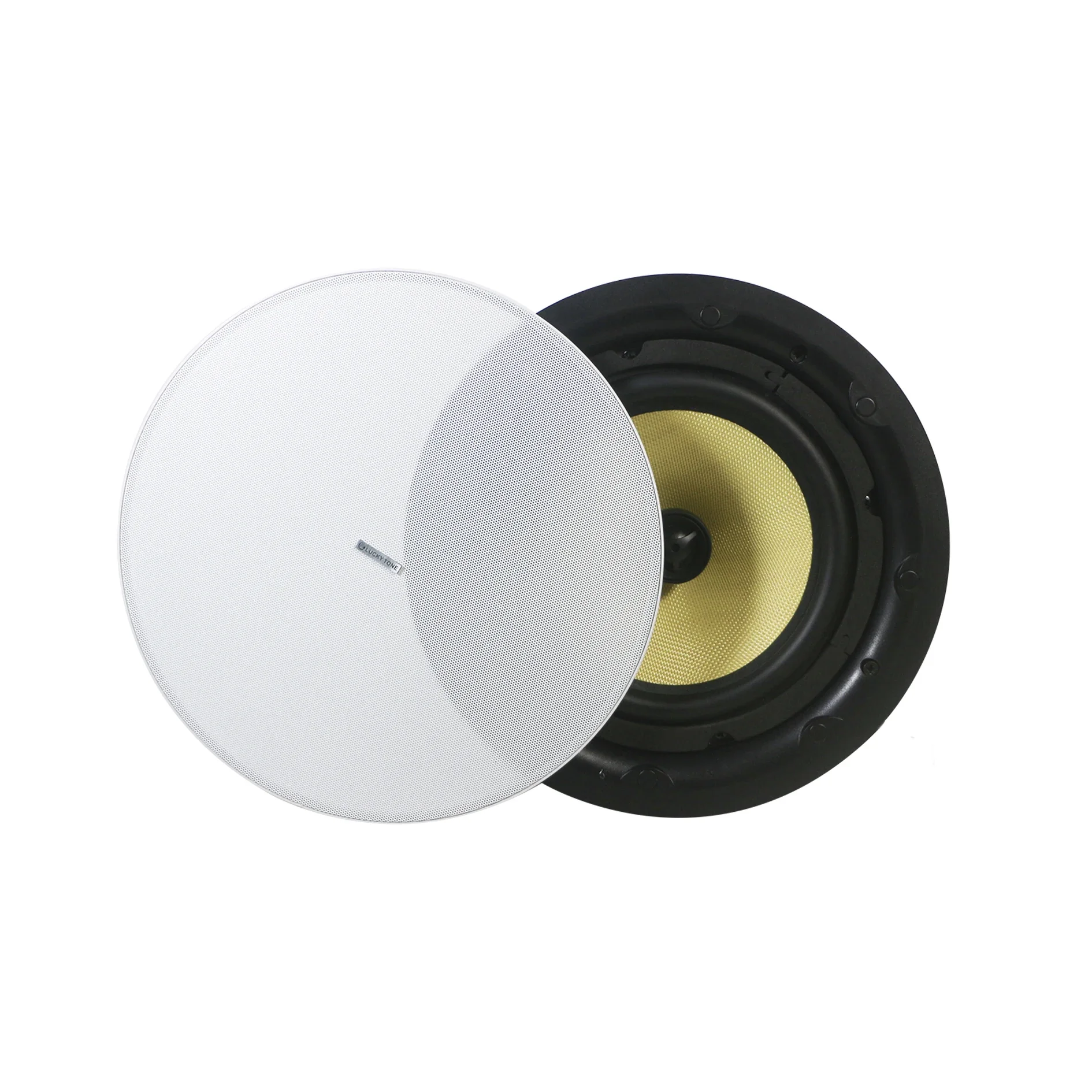 30W Dante 8 Inch Rimless Coaxial Ceiling Speaker with POE Power Supply and  DSP