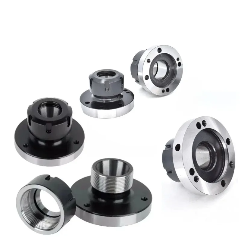 Flange Four Axis Collet Fixture Chuck ER16 ER20 ER25 ER32 ER40 Mini Flange Collet Fixture Chuck for CNC Milling Lathe Tools