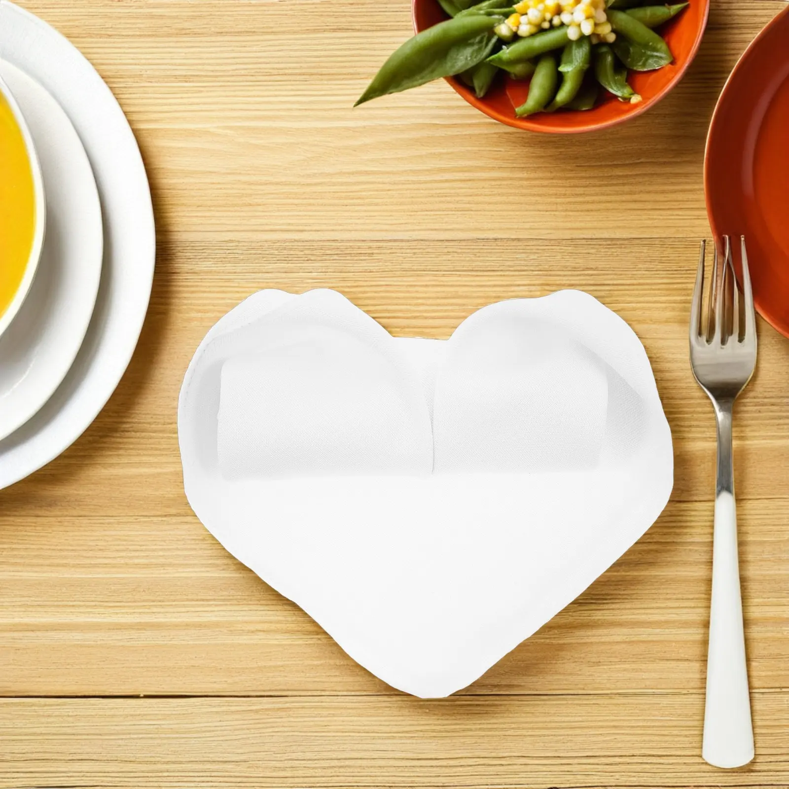 12Pcs White Polyester Cloth Napkins 17x17 Inch Washable Reusable Beverage Napkins Guest Towel Kitchen Cloth Wedding Party Table