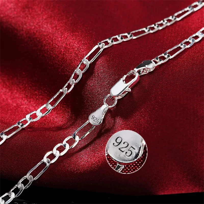 925 Sterling Silver 16/18/20/22/24/26/28/30 Inch Chains Necklace For Women Men Luxury Designer Jewelry Free Shipping AGTEFFER