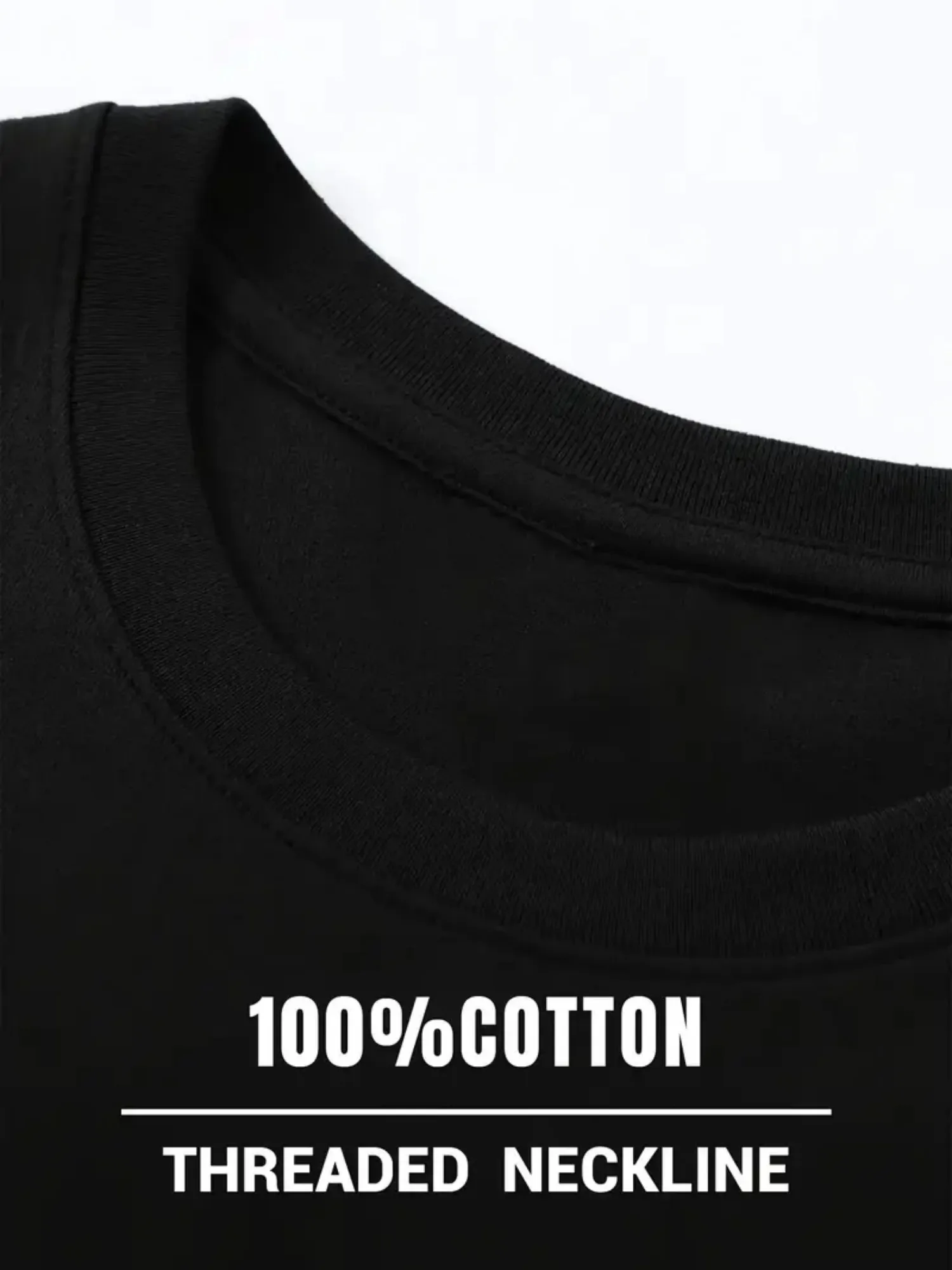 تي شيرت رجالي بنمط تجريدي من القطن بنسبة 100%، أسود مع طباعة مموجة مستوحاة من اليابانية باللون الأبيض، رقبة دائرية، أكمام قصيرة، كاجوال للارتداء اليومي والعطلات، راحة لجميع المواسم، قابلة للغسل في الغسالة #3