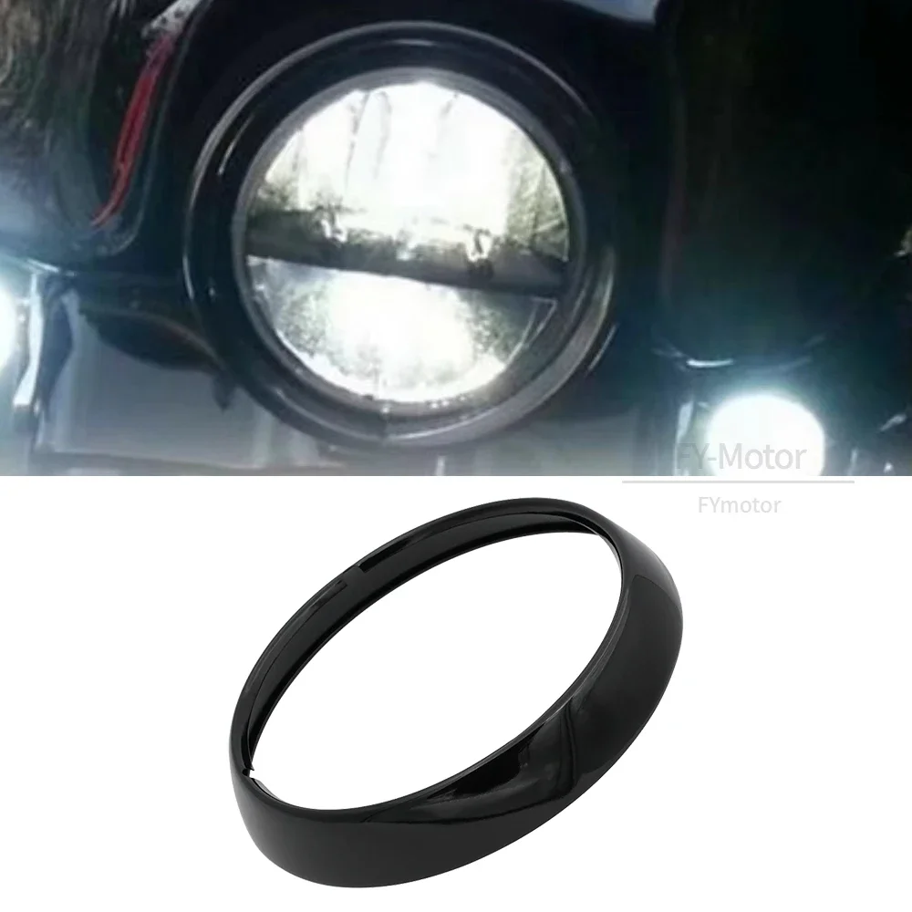 

Мотоциклетная фара 7 дюймов, накладка на кольцо, крышка фары в сборе, подходит для harley Touring Road King Electra Glide Street FLHT FLHR