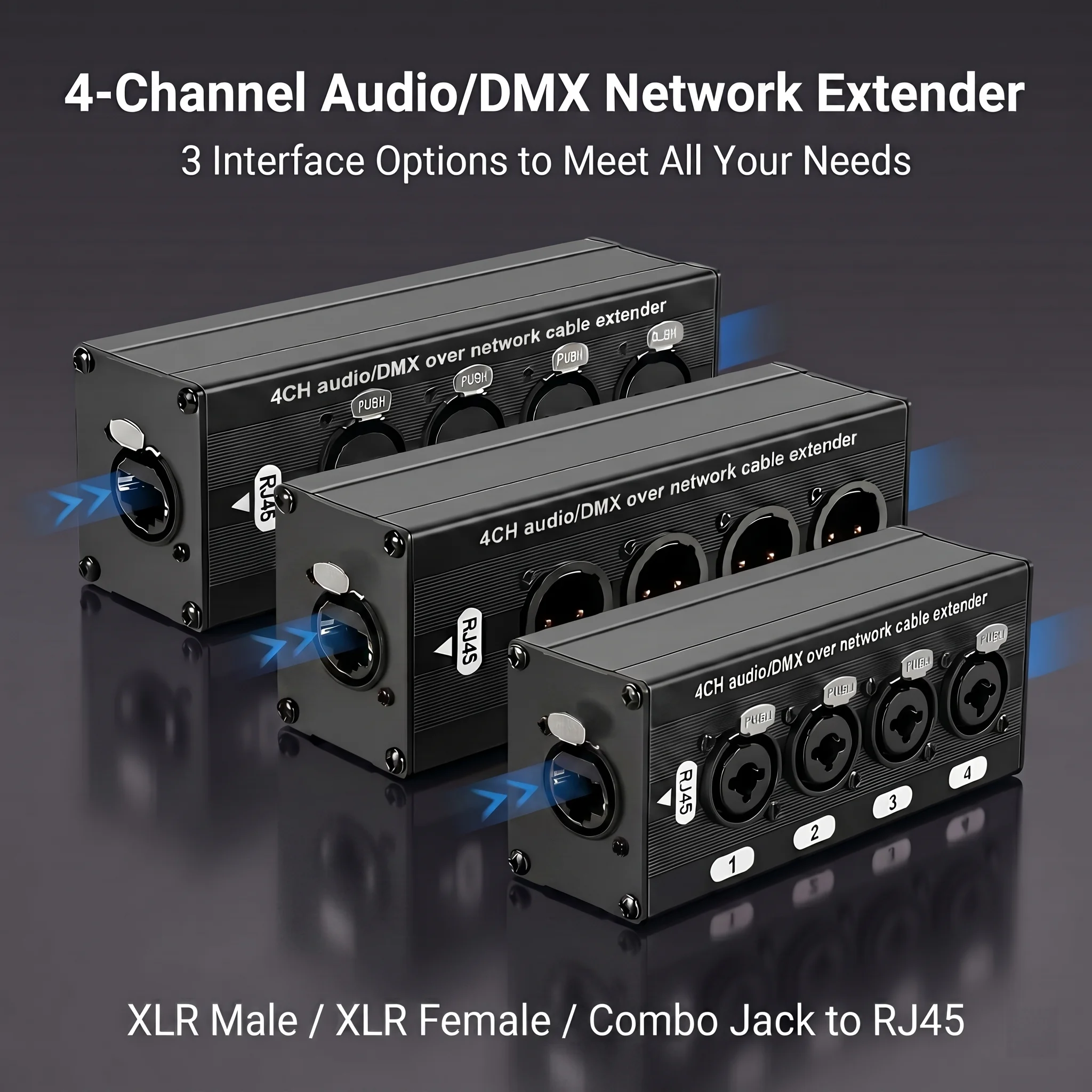 XLR 1X4 Balanced Audio Splitter 1 In 4 Out XLR Audio Splitte