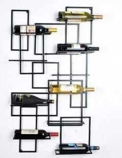 

Korean wrought iron wall hanging wine rack, red wine rack, wine rack,High Quality