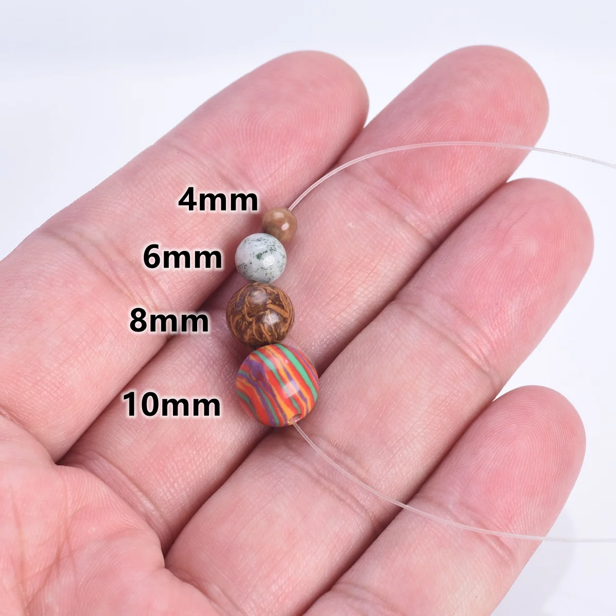 Rotonda 4mm 6mm 8mm 10mm 12mm Rocce di pietra naturale Branelli allentati del distanziatore lotto per il braccialetto fai da te Creazione di gioielli Risultati artigianali