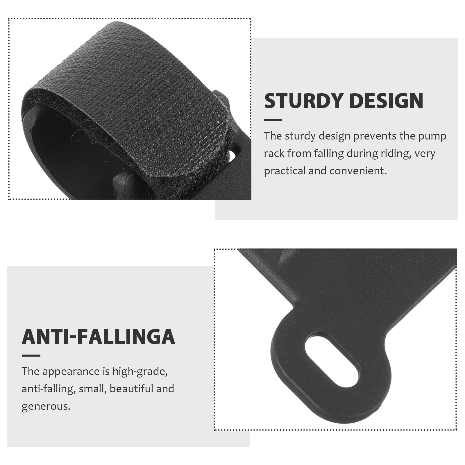 

1 Set Of Bike Stand Sturdy Rack Durable Air Holder With Fixing Strap Strong Pump Mount For Bicycle Rear Shock Absorber Large