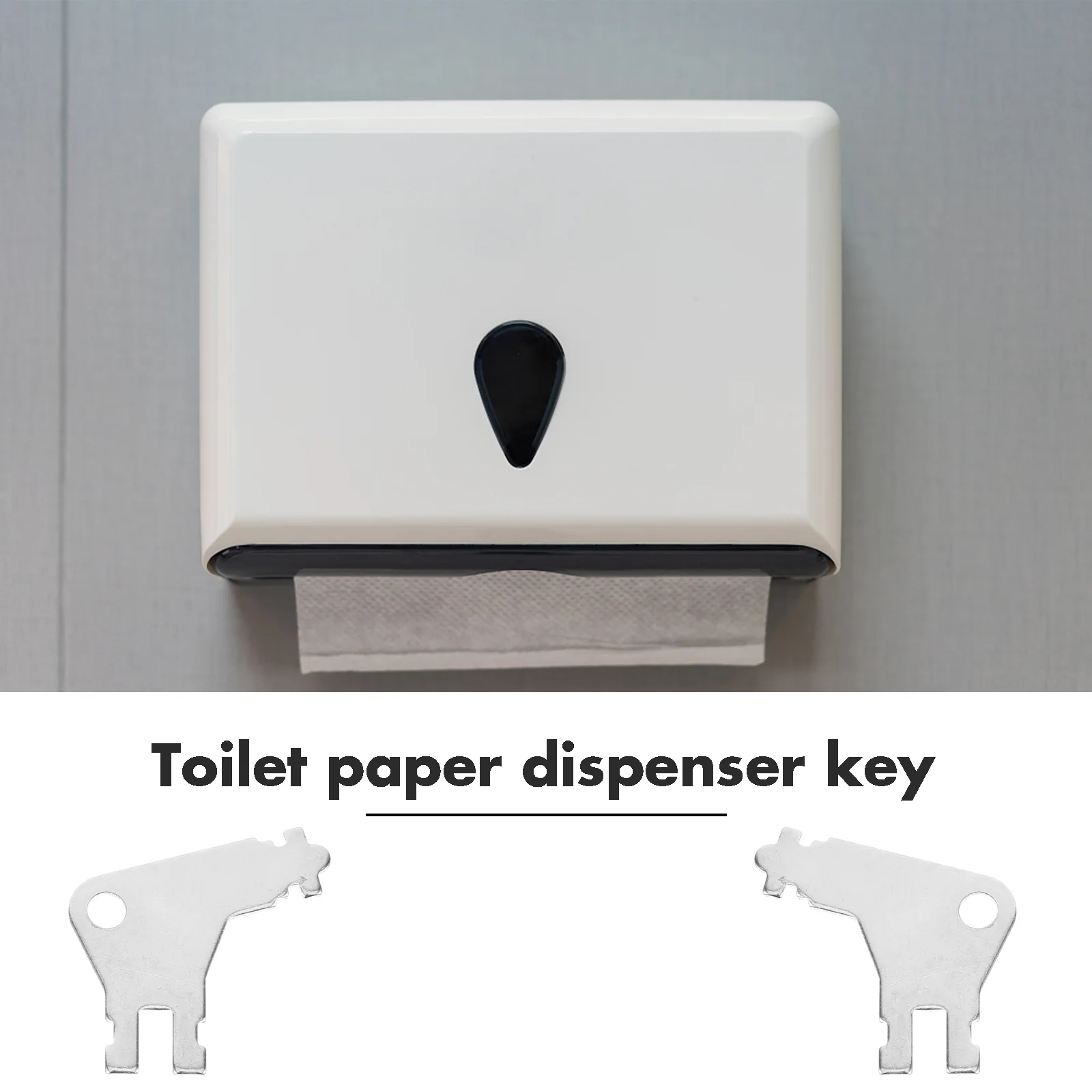 3 Pcs Toilet Paper Dispenser Tissue Commercial Key Towels Replacement Iron Auto