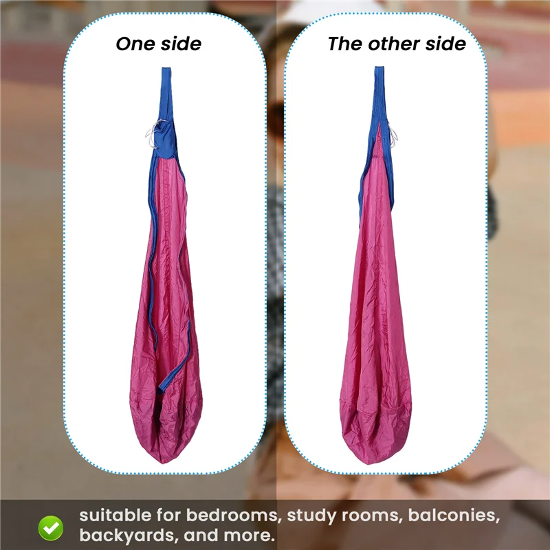 B50C Light Up Kids Pod Swing Seat,Therapeutic Sensory Swing,Hug Ceiling Snuggle Swing, Adjustable Fabric Hammock