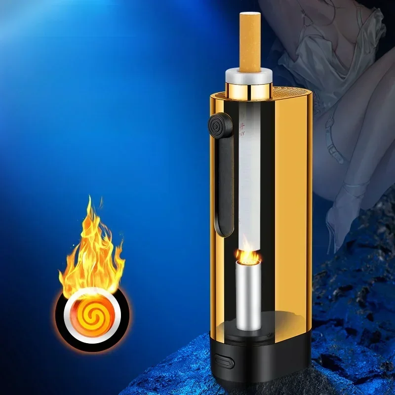

Portable Tungsten Filament Ignition Usb Windproof Lighter Outdoor Ashtray Smoking Electronic Lighter Smoke Accessories Gift