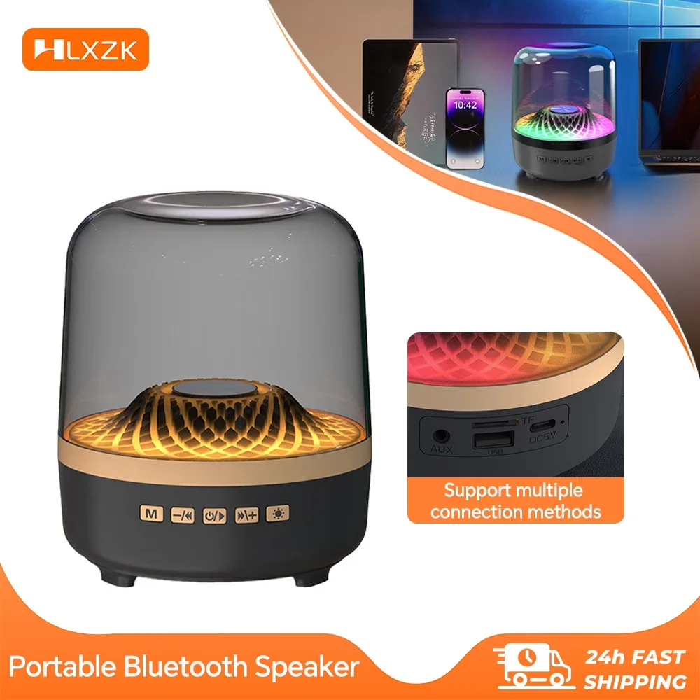 

Glaze 5 Subwoofer Bluetooth 5.3 Audio Breathing Lamp Speakers Hi-Fi Acoustic Wireless Soundbar Portable Speaker for Home Theater