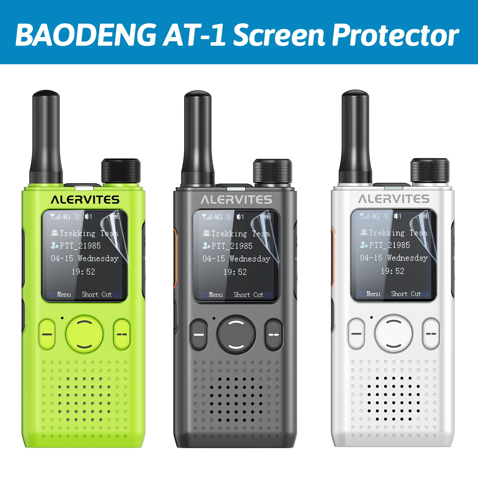 BAOFENG AT-1 POC Screen Protector Cover Walkie Talkie Waterpoor Screen High Transparency for ALERVITES POC AT-1 Two Way Radio