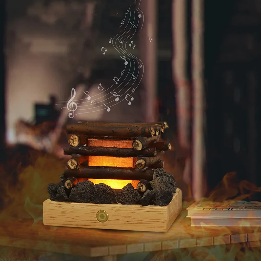 

Touch Dimmable USB Rechargeable Bedside Night Lamp Fake Campfire Flame Night Light for Bedroom Table Desk Ambient Lighting
