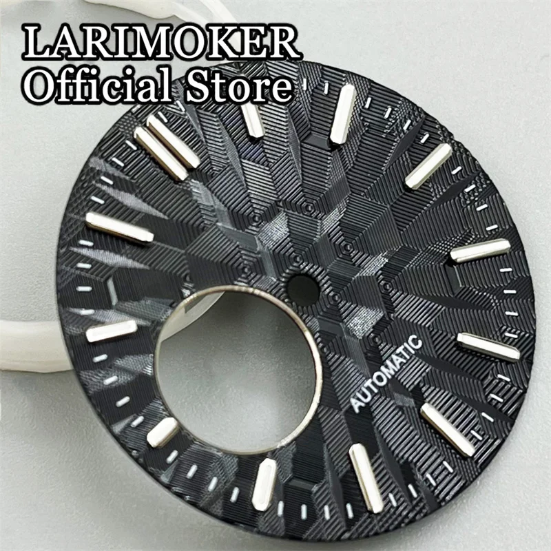 LARIMOKER 29mm/31mm Green Luminous Watch Dial Accessories Diving Texture Fit NH38 Movement