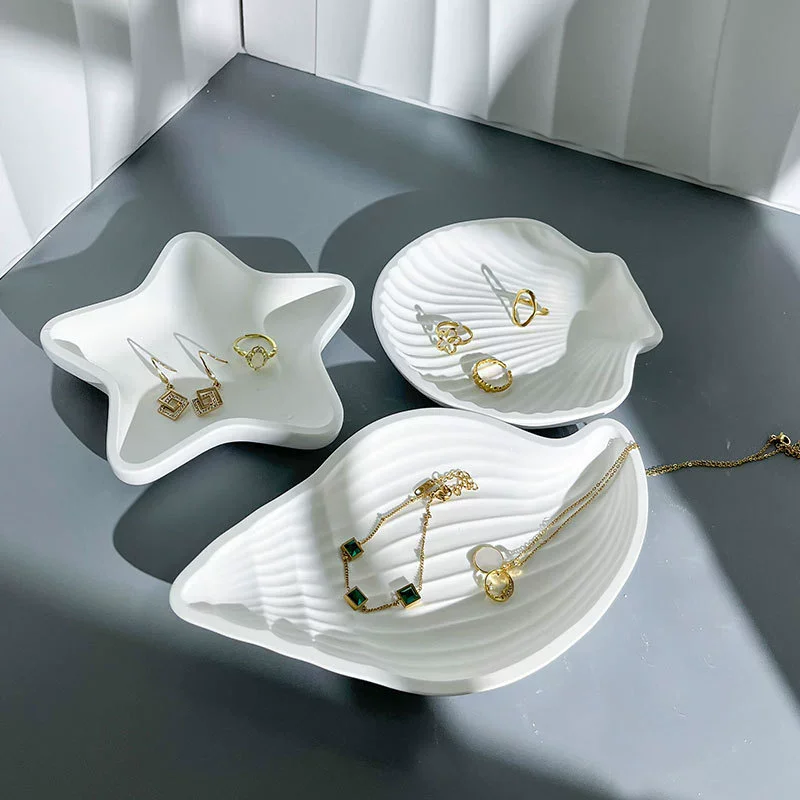 

Креативный лоток для хранения ювелирных изделий из гипса, кольцо-гвоздик, ожерелье, кулон, браслет, лоток для хранения и демонстрации