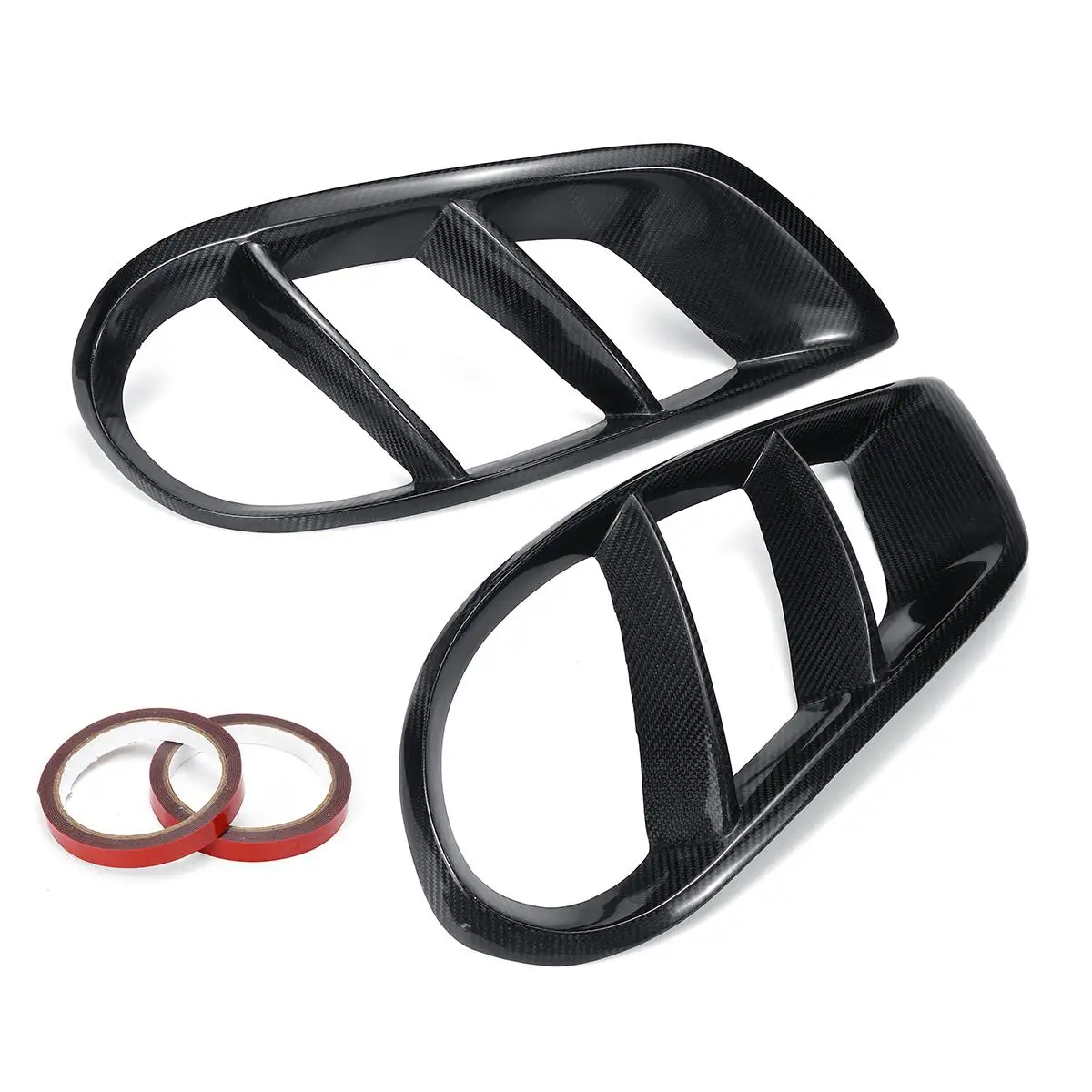 New Real Carbon Fiber Front Bumper Fog Light Grill Air Vent Outlet Cover Trim For Mercedes For Benz W205 C250 C300 C43 2015-2018