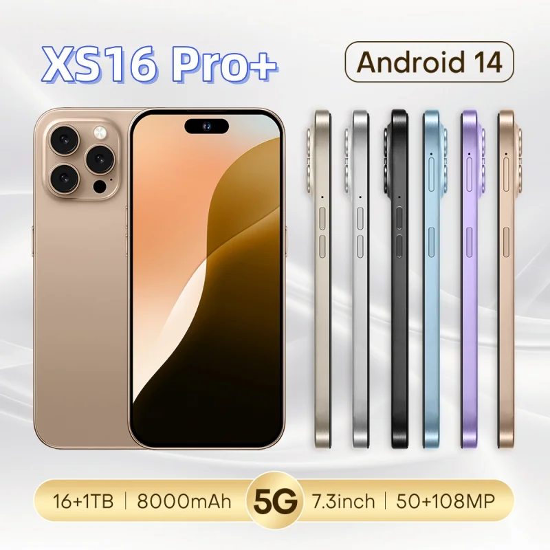 

HOT 2026 Новый планшетный ПК XS16 Pro 7,3 дюйма HD 4K Android 14 22 ГБ + 2 ТБ 8000 мАч Аккумулятор 4G 5G Dual Sim Card WiFi GPS Google Tab ﻿