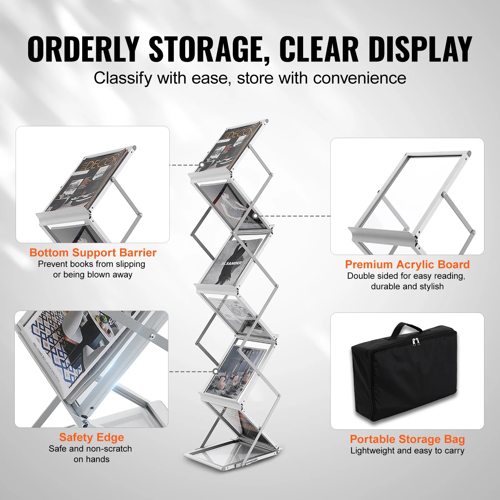 VEVOR Présentoir à Brochures e - Magazine Holder Rack avis et prix