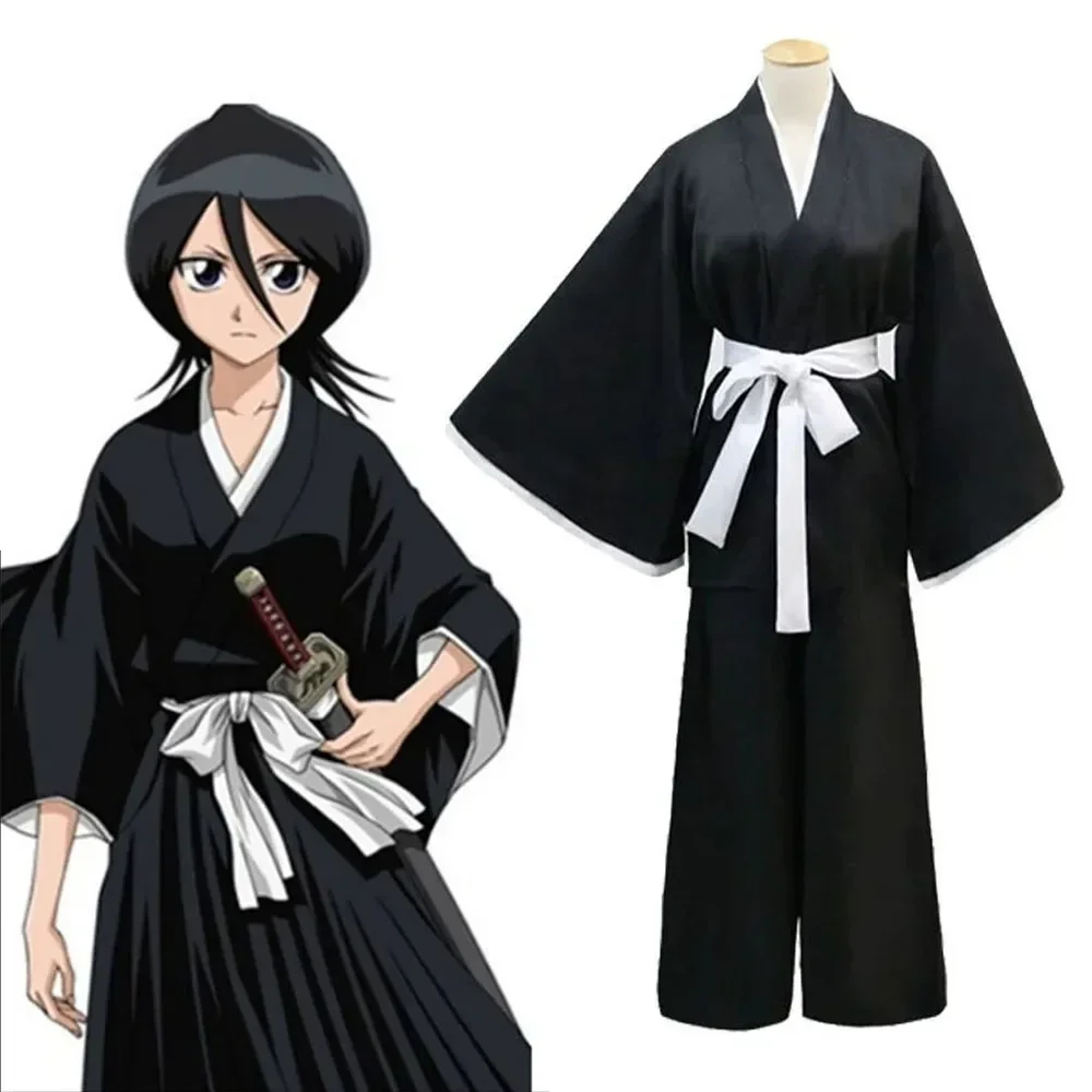 BLEACH Kuchiki Rukia Shinigami Cosplay CostumeSet Anime Halloween For Woman Men Clothes