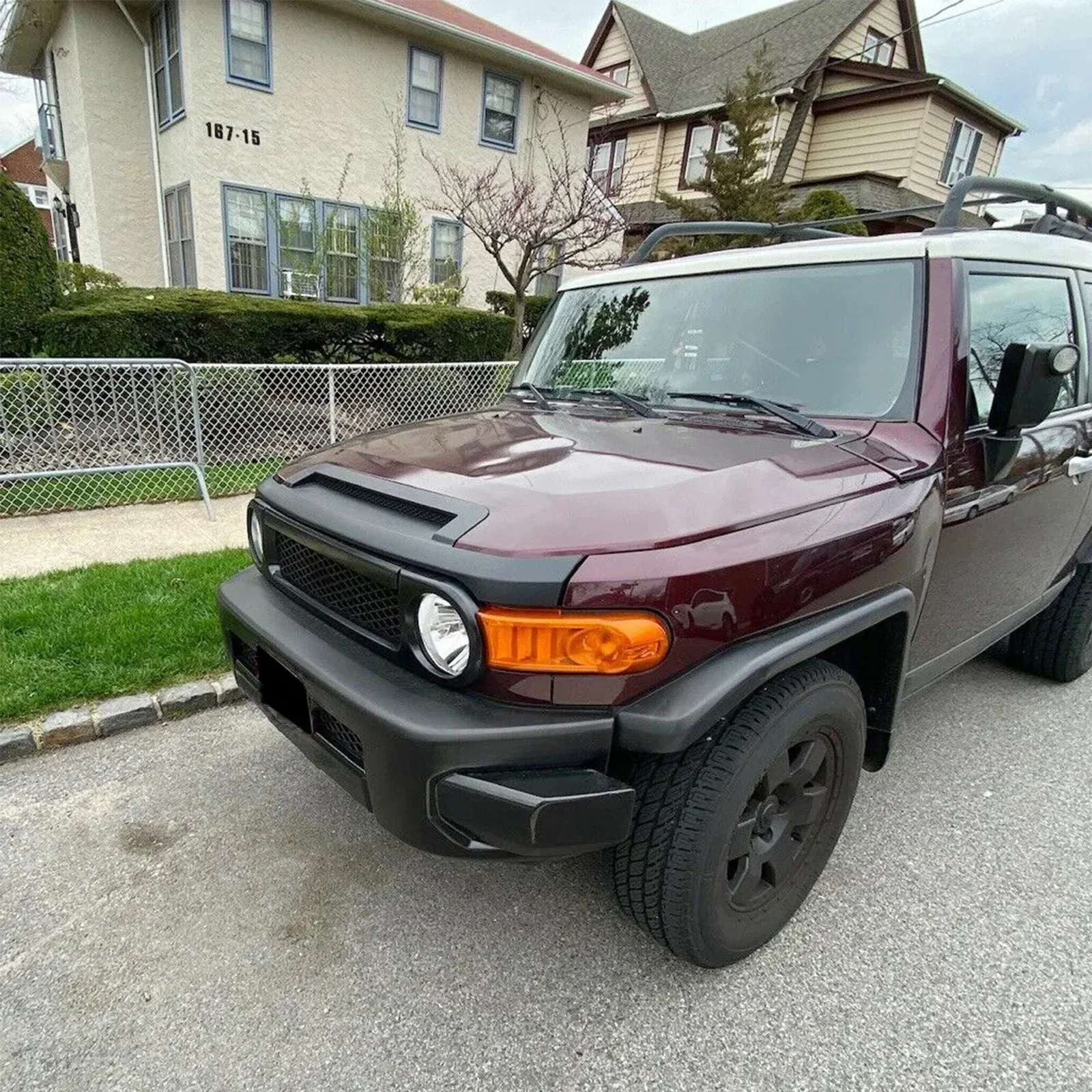 For Toyota FJ Cruiser 2007-2014 Bulge Hood Scoop Cover Molding Trim Matte Black 7618035031C0 9608699 TO1235102 Replacement Part