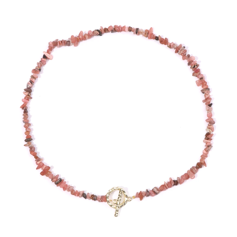Red Chip Stone Choker Irregular Natural Carnelian Agates Coral Quartzs Gem Necklace Reiki Bohemian Jewelry Gift For Women Men