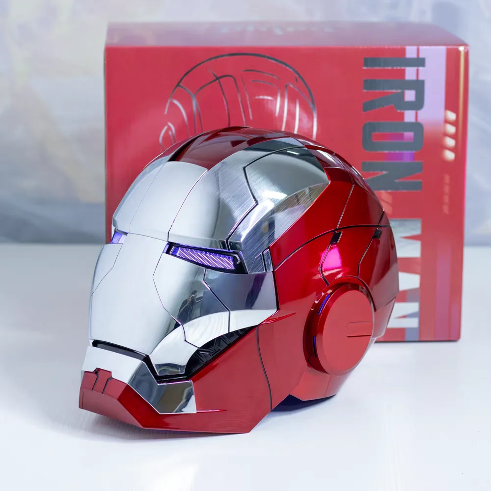 Nouveau casque noir Mk5 Iron Man The Avengers 1/1 casque portable Transformable à commande vocale Collection électrique décoration cadeau