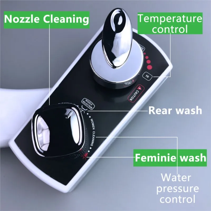 Hot & Cold Bidet Non Electric Double Nozzle Sprayer Adjustable Water Pressure Toilet Bidet Attachment Women Self Cleaning