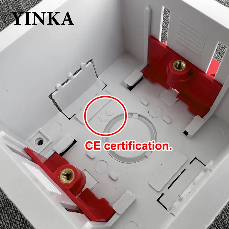 YINKA Switch Plastics Installation Bottom Box Dry Wall Switch Socket Installation Box White 86*86*48mm