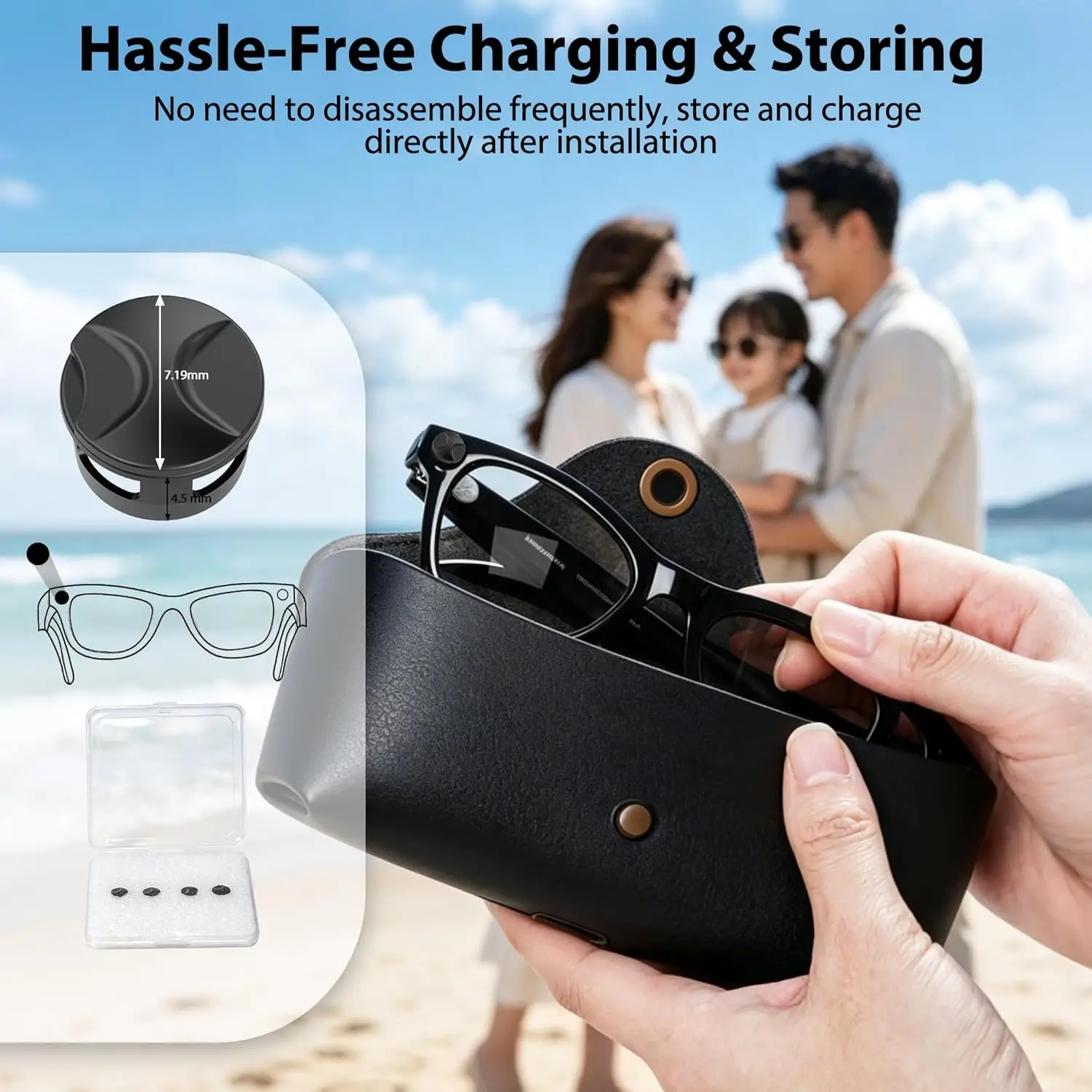 LED-Lichtblocker-Abdeckung für Ray-Ban Meta Wayfarer/Headliner/Skyler/Oakley Meta HSTN Smart Glasses Kameraobjektiv-Schutzabdeckung – Detail 5