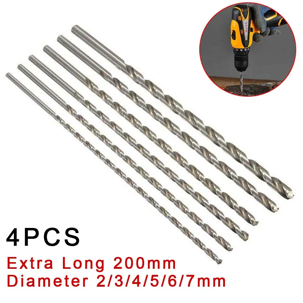 Broca de Aço de Alta Velocidade 200 mm Extra Longo Mini Broca Torção Buraco Saw Ferramentas de Perfuração de Metal Broca mm mm mm mm Milímetros Milímetros Peças
