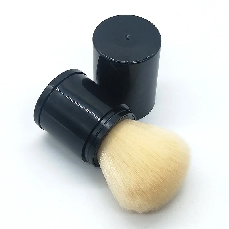 Brocha para polvo de ajuste de maquillaje, brocha para polvos sueltos con cabezal de seta individual, brocha para colorete retráctil, brocha para polvos, brocha para maquillaje, disponible