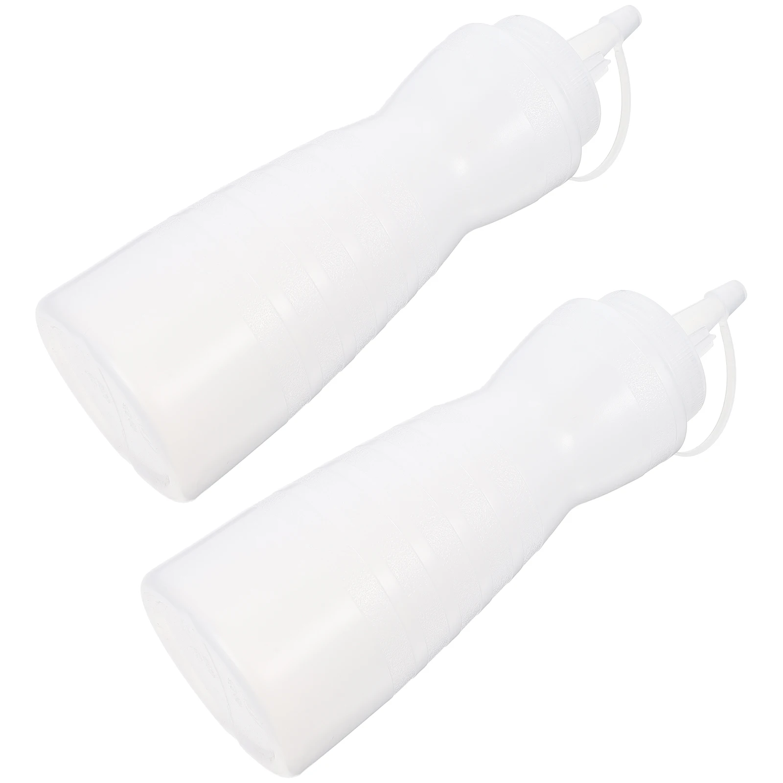 

2pcs Plastic Squeeze Bottles For Ketchup Mustard Jam Salad Dressing Sauce Dispenser Condiment Container Kitchen Use Empty