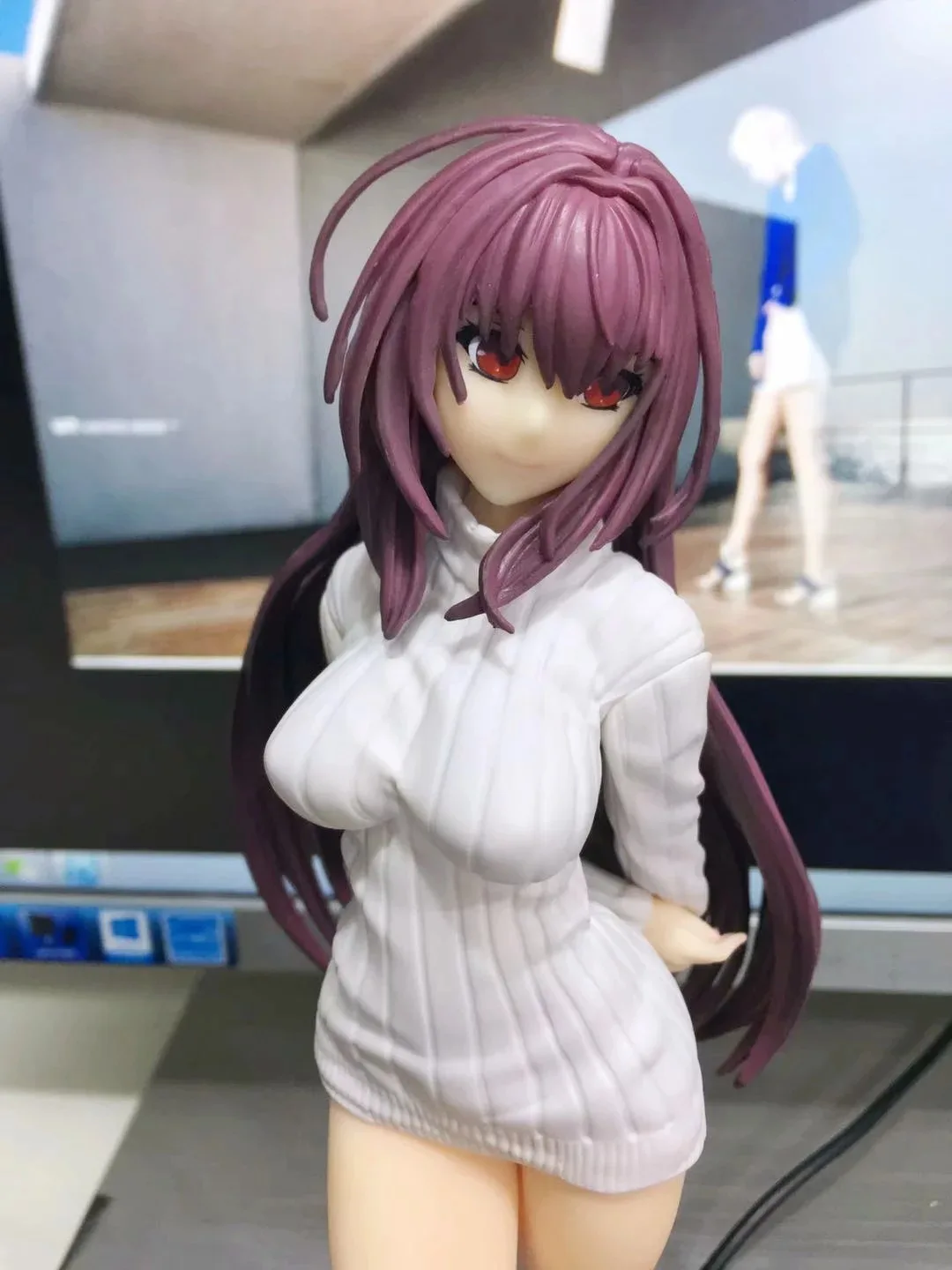 Anime Fate/Grand Order Scathach Action Figure Fgo Scathach Hause Tragen Pullover 24 cm PVC Sammlung Modell Puppen Spielzeug für jungen Geschenke