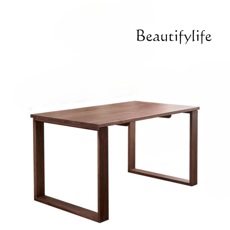 

Североамериканский деревянный стол из черного ореха, длинный стол из массива дерева, прямоугольный простой современный чайный столик