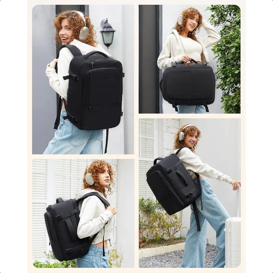 40L großer Reiserucksack für Damen und Herren, Handgepäck, Laptop-Rucksack