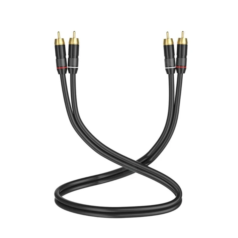 090F 2RCA Мужское до 2RCA Мужское кабельное кабельное кабельное усилители AUX -усилители подключаемое проволока
