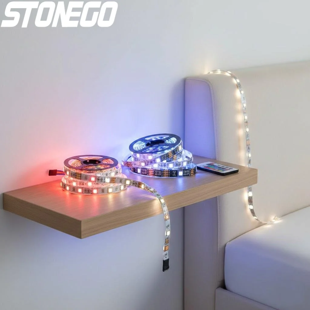 

Водонепроницаемая светодиодная лента Bluetooth 2835LED RGB с 7 цветами, USB, 24 кнопки, для рекламных вывесок